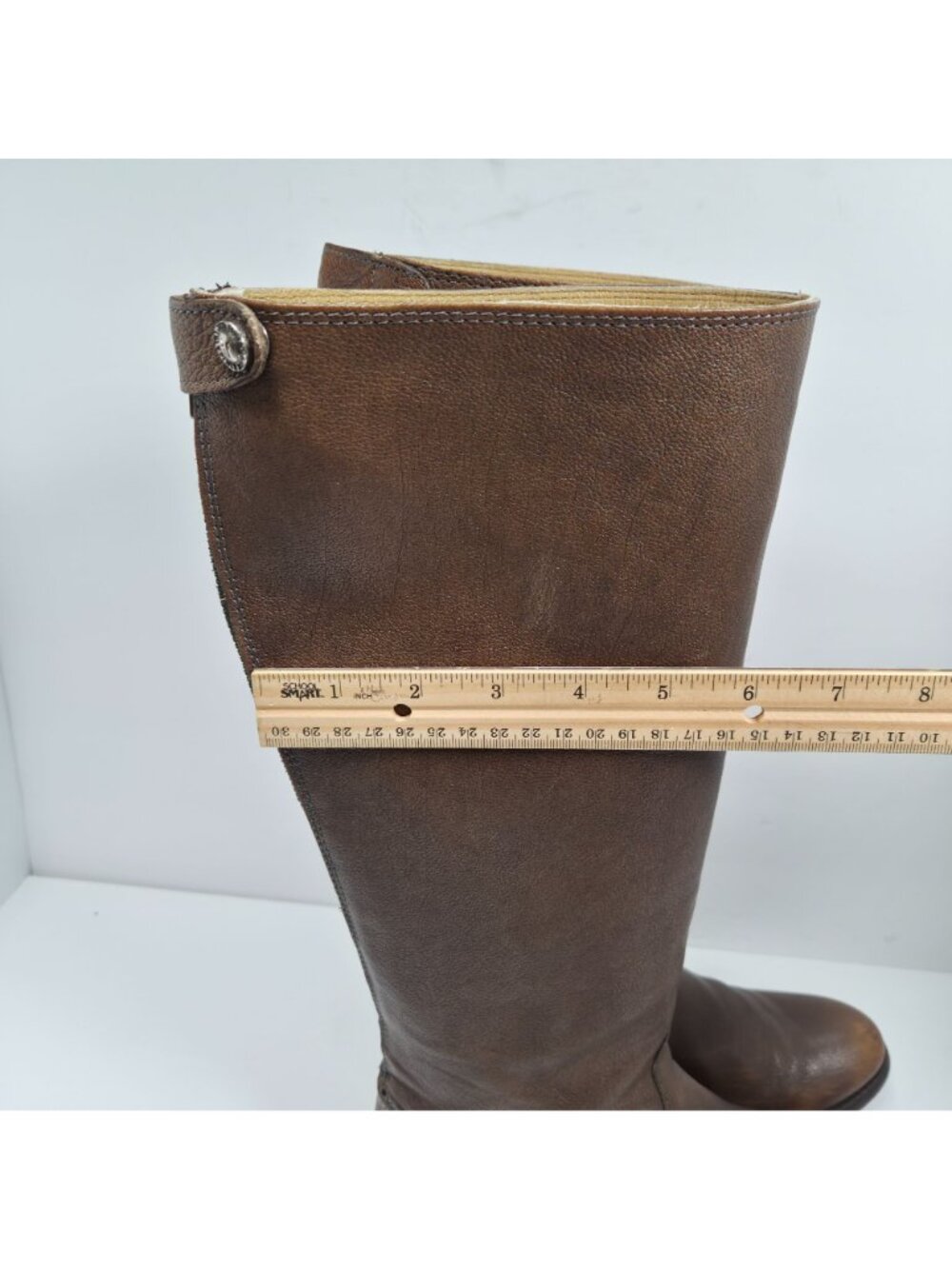 FRYE Melissa Women's Brown Button Back-Zip Tall Riding Boots 9B - Picture 13 of 13